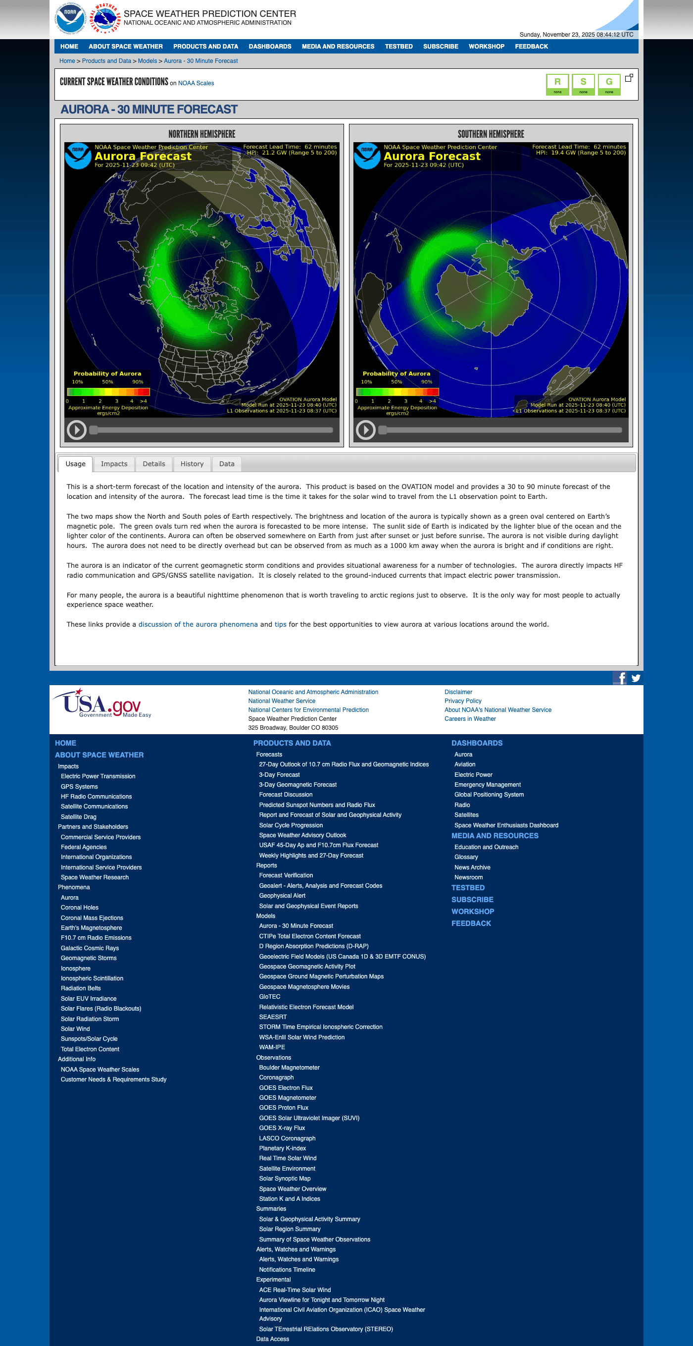 Aurora forecast