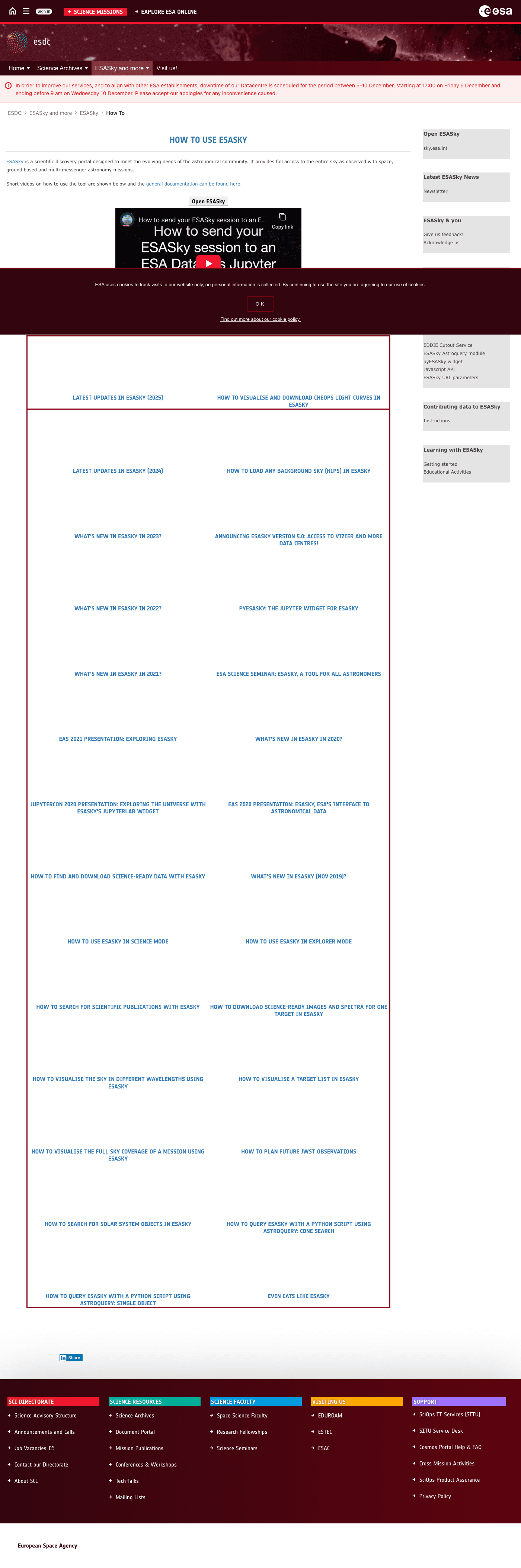 ESASky interactive sky