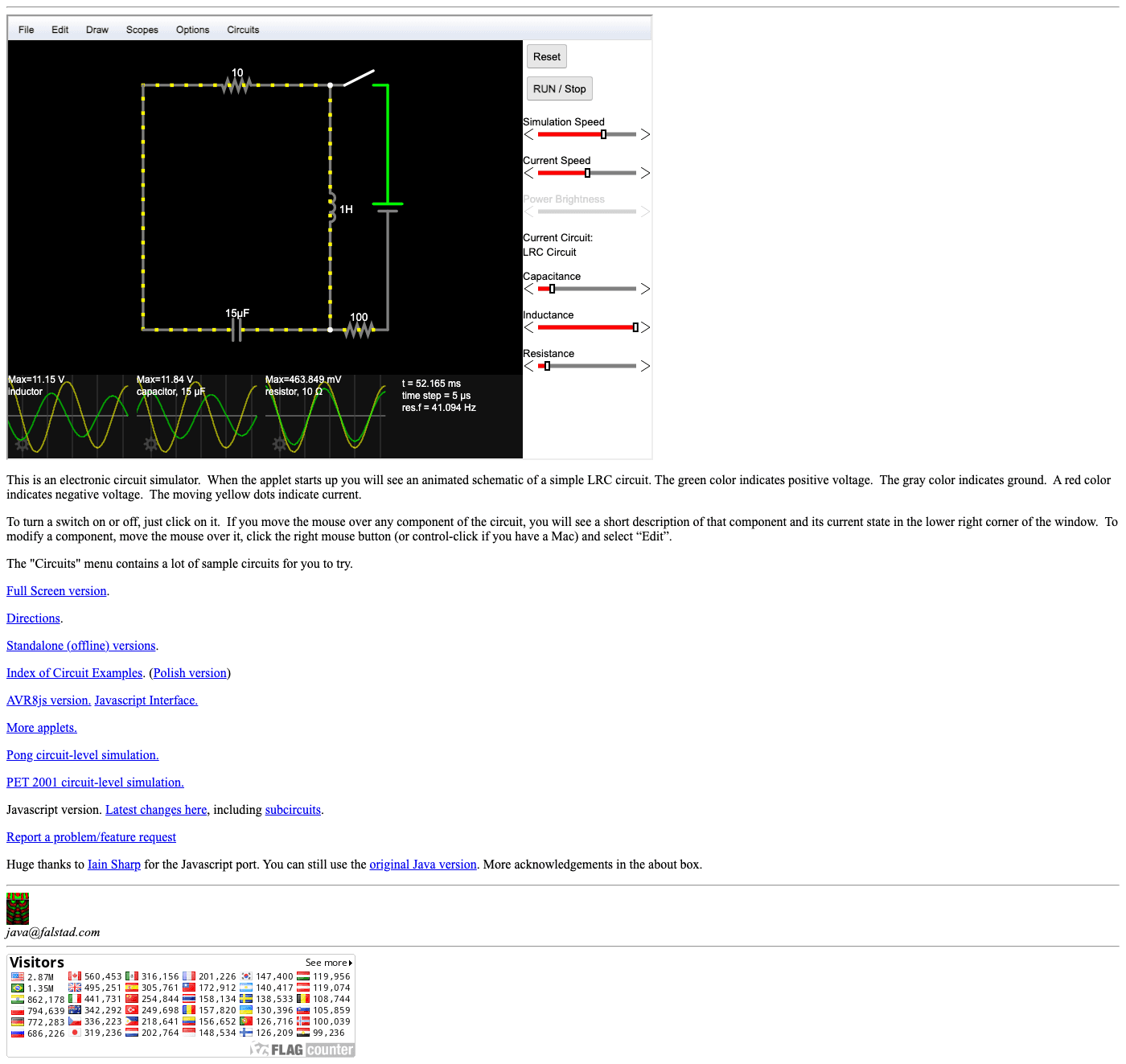 Falstad Circuit Simulator