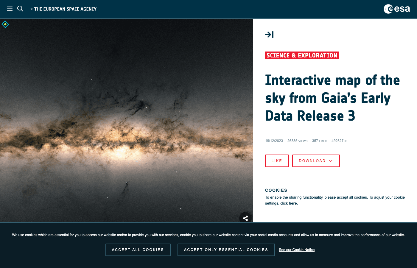 Gaia EDR3 interactive sky map