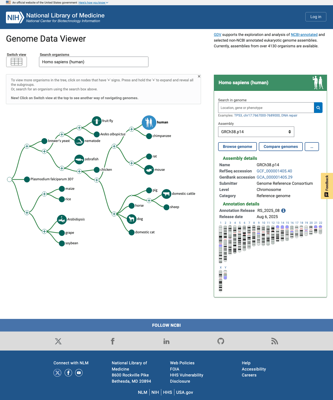NCBI Genome Data Viewer