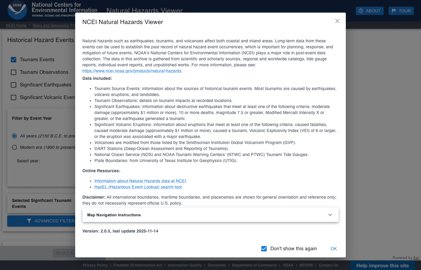NOAA Natural Hazards Viewer
