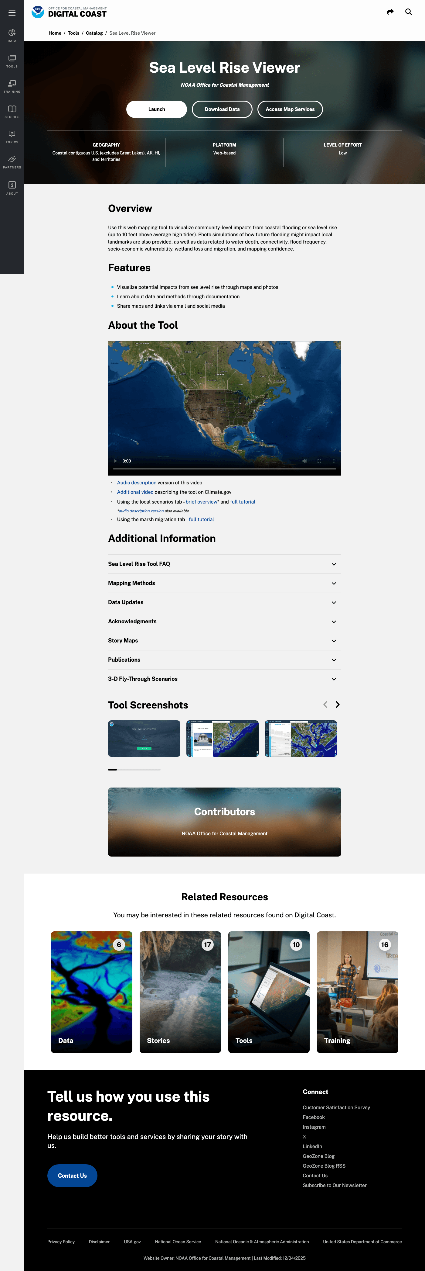 NOAA Sea Level Rise Viewer