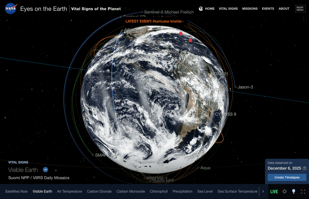 NASA Eyes on the Earth interactive map | Jesus Iniesta