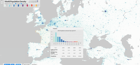 Populus Map Population map interactive map | Jesus Iniesta
