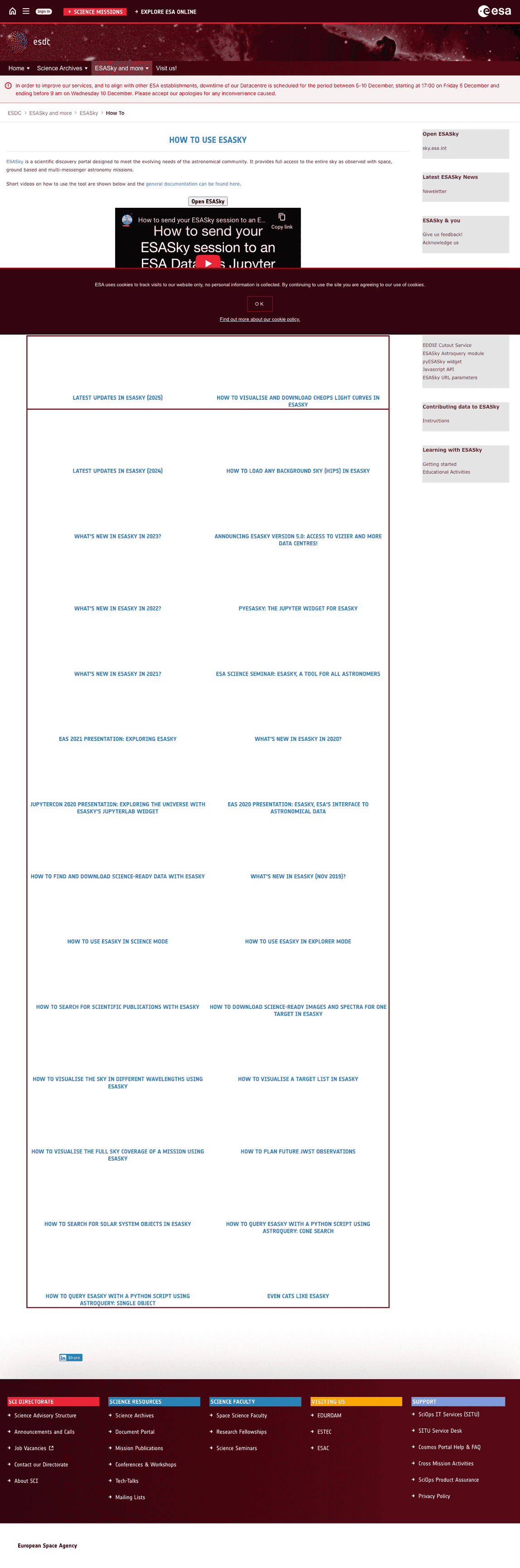 ESASky interactive sky