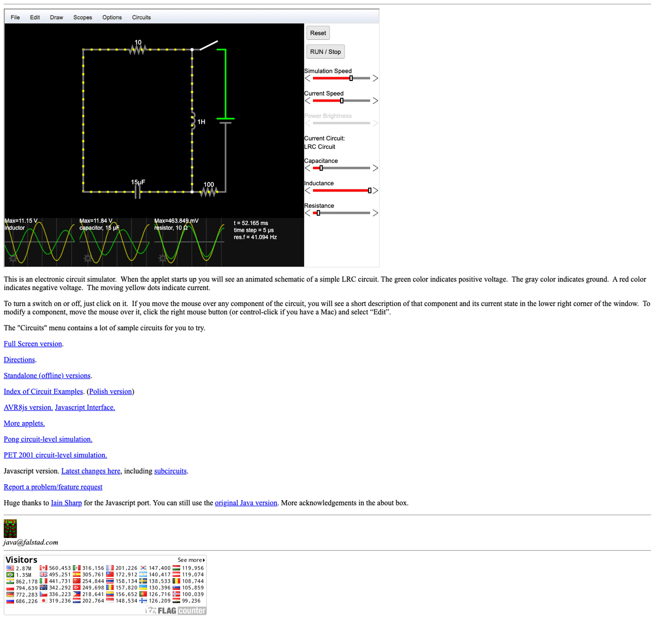 Falstad Circuit Simulator
