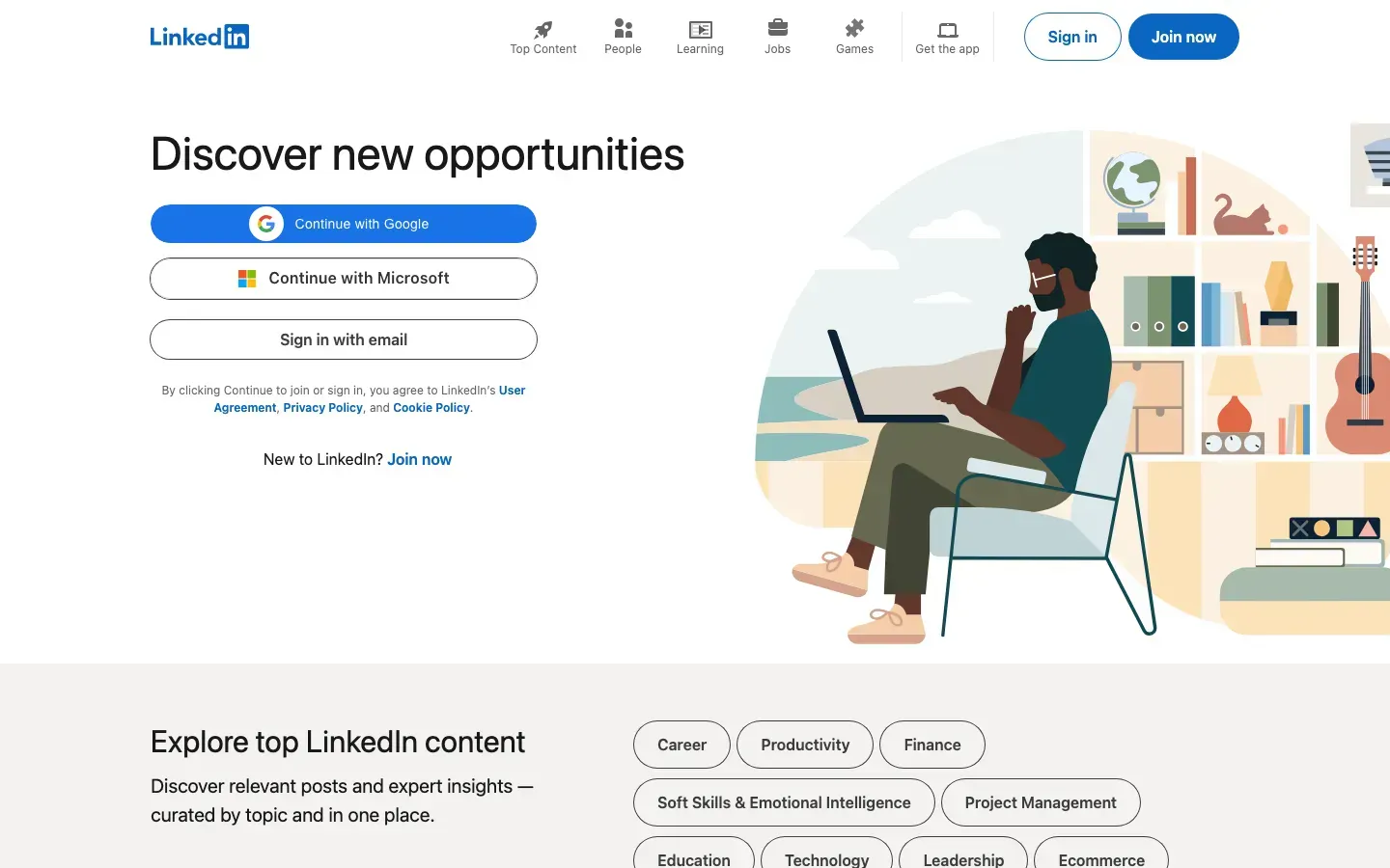 LinkedIn desktop preview