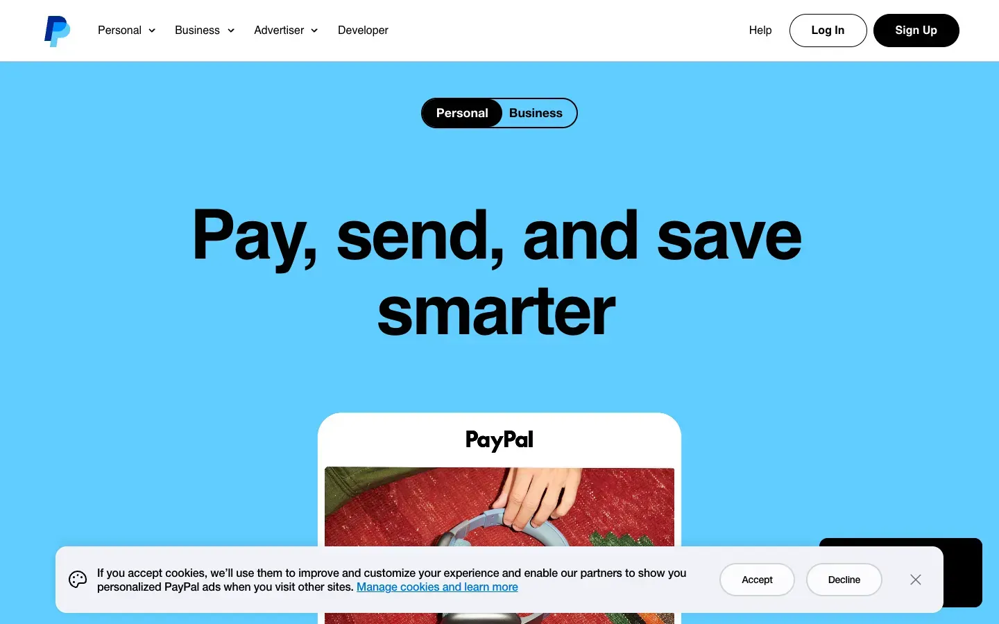 PayPal desktop preview
