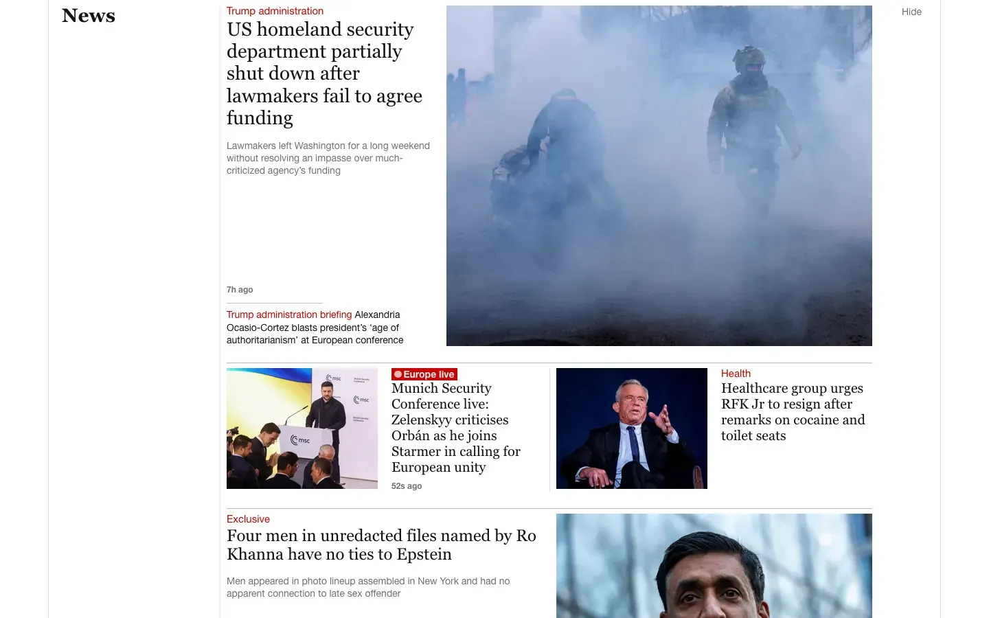 The Guardian desktop preview