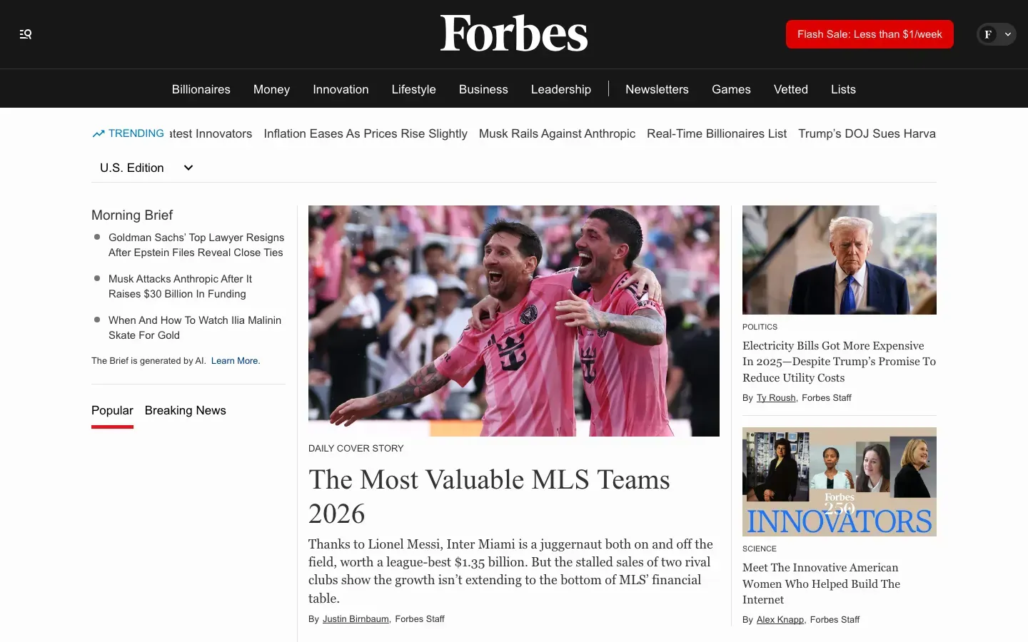 Forbes desktop preview