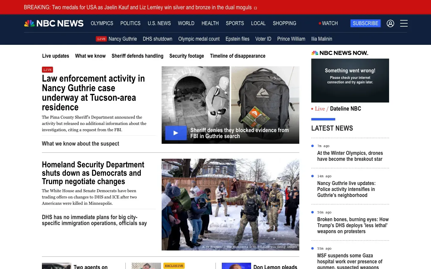 NBC News desktop preview