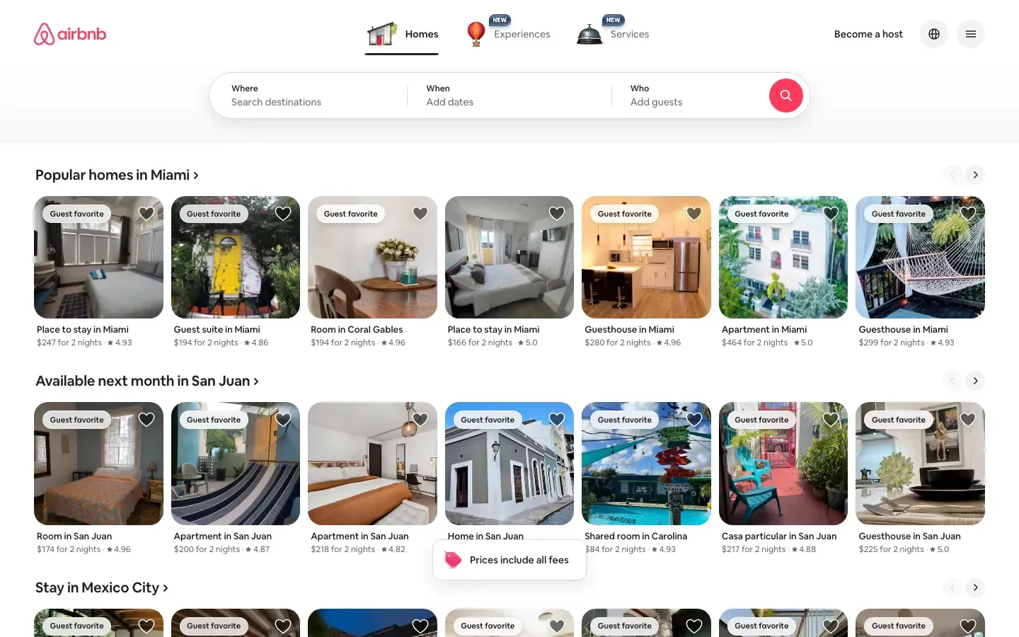 Airbnb desktop preview