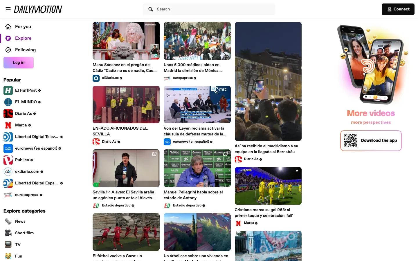 Dailymotion desktop preview