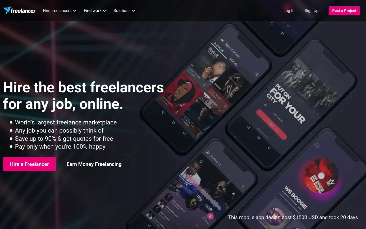 Freelancer desktop preview