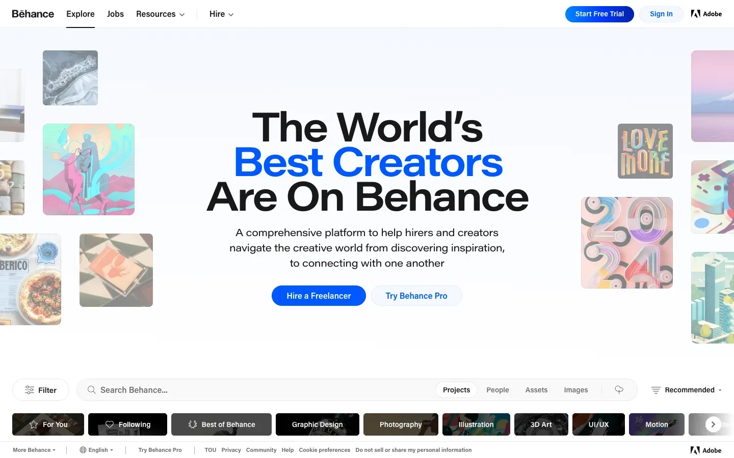 Behance desktop preview