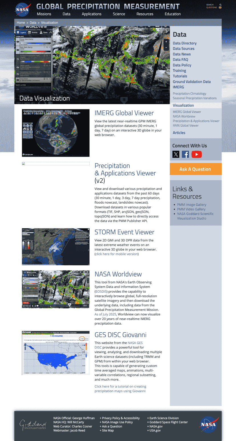 NASA GPM IMERG Viewer